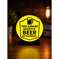 Garage Beer LED Light Box USB Powered Man Cave Bar Workshop Decor