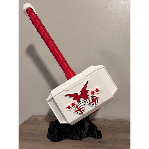 CM Punk WWE inspired Thor hammer and rock stand!