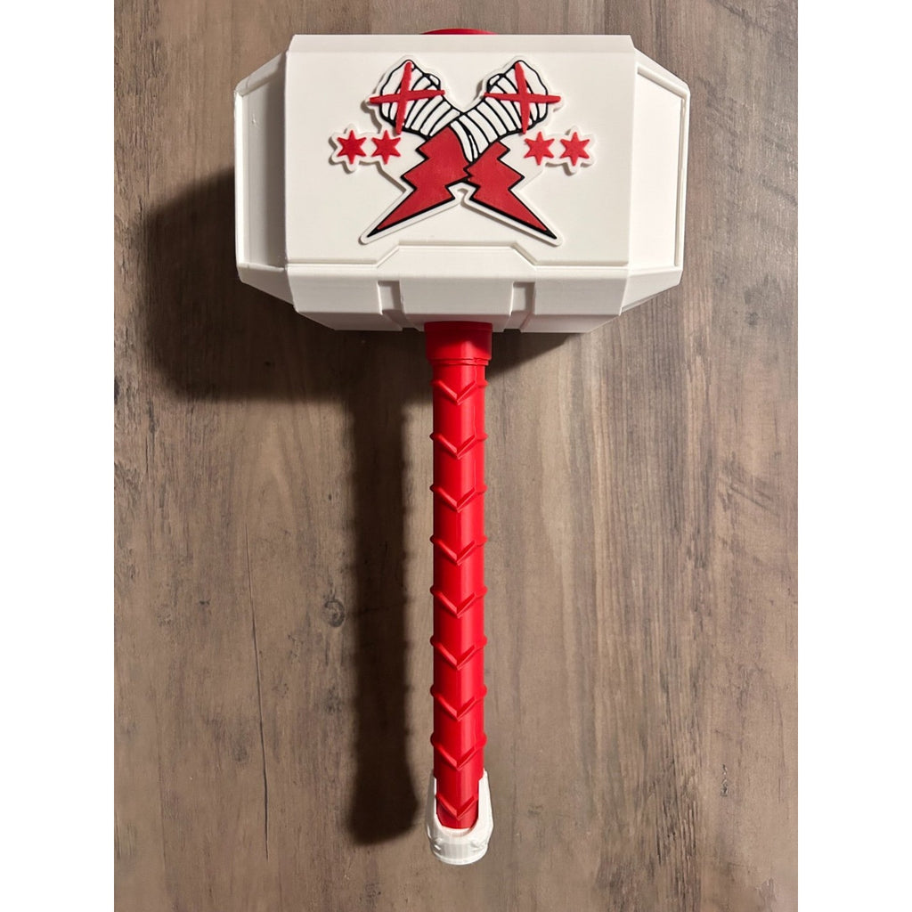 CM Punk WWE inspired Thor hammer and rock stand!